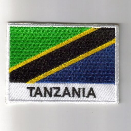 Tanzania embroidered patches - country flag Tanzania patches / iron on badges