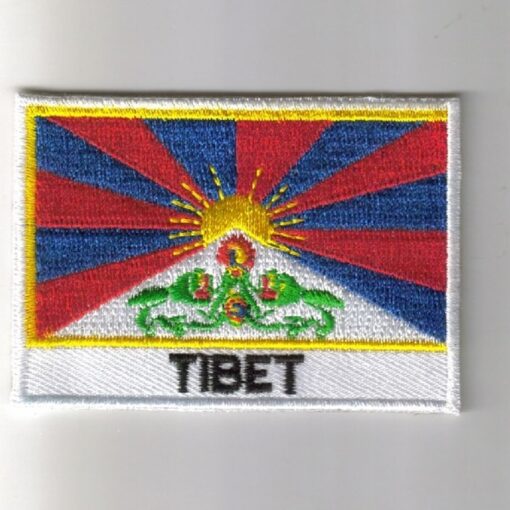 Tibet embroidered patches - country flag Tibet patches / iron on badges