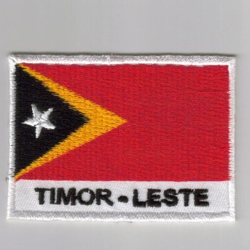 Timor-Leste embroidered patches - country flag Timor-Leste patches / iron on badges