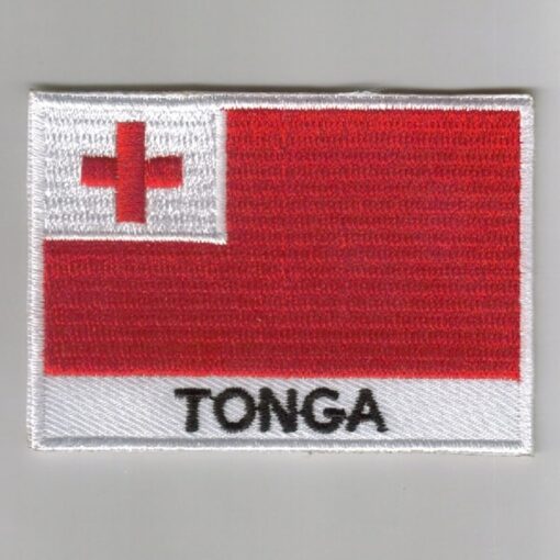 Tonga embroidered patches - country flag Tonga patches / iron on badges