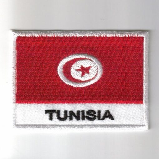 Tunisia embroidered patches - country flag Tunisia patches / iron on badges