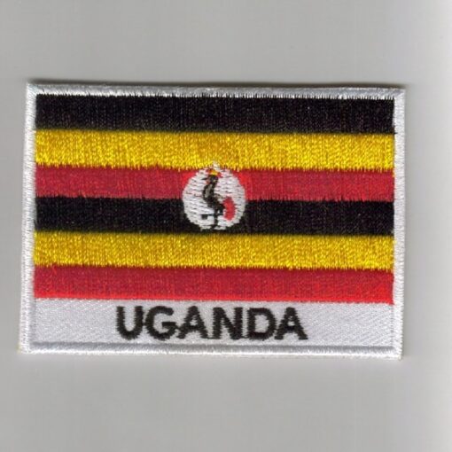 Uganda embroidered patches - country flag Uganda patches / iron on badges