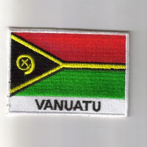 Vanuatu embroidered patches - country flag Vanuatu patches / iron on badges