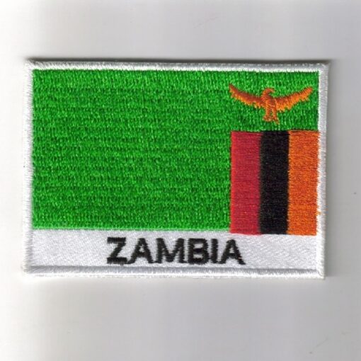 Zambia embroidered patches - country flag Zambia patches / iron on badges